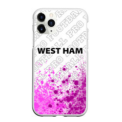 Чехол iPhone 11 Pro матовый West Ham pro football: символ сверху, цвет: 3D-белый