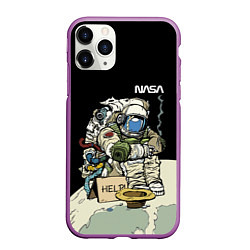 Чехол iPhone 11 Pro матовый NASA - Help! Astronaut - Joke