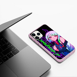 Чехол iPhone 11 Pro матовый Люси: Киберпанк, цвет: 3D-розовый — фото 2