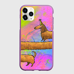 Чехол iPhone 11 Pro матовый Очень-очень длинная такса