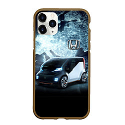 Чехол iPhone 11 Pro матовый Honda concept on the background of a neon world ma