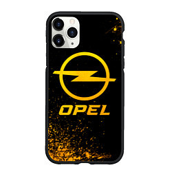 Чехол iPhone 11 Pro матовый Opel - gold gradient