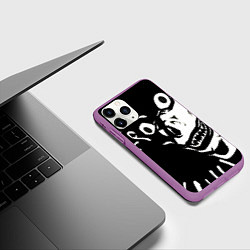 Чехол iPhone 11 Pro матовый Death Note - Рюк, цвет: 3D-фиолетовый — фото 2