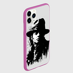 Чехол iPhone 11 Pro матовый Майкл Джексон - рисунок, цвет: 3D-фиолетовый — фото 2