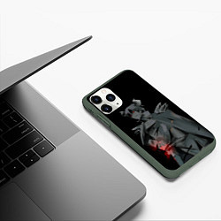 Чехол iPhone 11 Pro матовый Повелитель тьмы на подработке - Демон Садао, цвет: 3D-темно-зеленый — фото 2