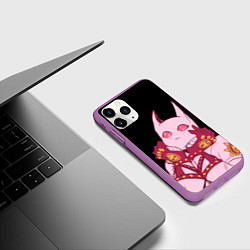 Чехол iPhone 11 Pro матовый Милый стенд Killer Queen - Jojo, цвет: 3D-фиолетовый — фото 2