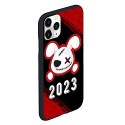 Чехол iPhone 11 Pro матовый 2023 Кролик злой, цвет: 3D-черный — фото 2