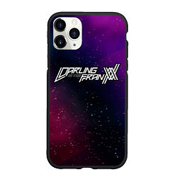 Чехол iPhone 11 Pro матовый Darling in the FranXX gradient space, цвет: 3D-черный