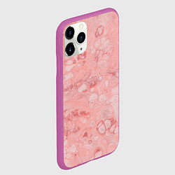 Чехол iPhone 11 Pro матовый Розовые волны, цвет: 3D-фиолетовый — фото 2