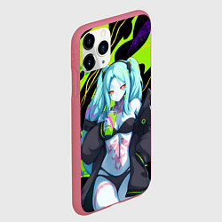 Чехол iPhone 11 Pro матовый Ребекка - органический зеленый, цвет: 3D-малиновый — фото 2