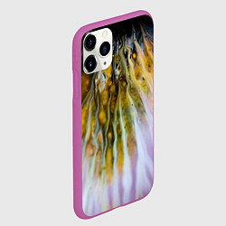 Чехол iPhone 11 Pro матовый Красочные абстрактные волны и линии, цвет: 3D-фиолетовый — фото 2