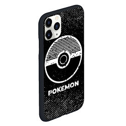 Чехол iPhone 11 Pro матовый Pokemon с потертостями на темном фоне, цвет: 3D-черный — фото 2