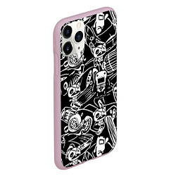 Чехол iPhone 11 Pro матовый JDM Pattern, цвет: 3D-розовый — фото 2