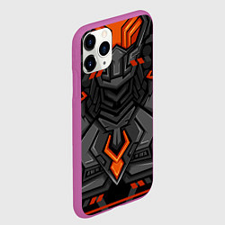 Чехол iPhone 11 Pro матовый Красно-черный робот, цвет: 3D-фиолетовый — фото 2