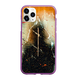 Чехол iPhone 11 Pro матовый Туман, тени и краски, цвет: 3D-фиолетовый
