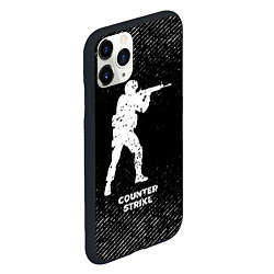 Чехол iPhone 11 Pro матовый Counter Strike с потертостями на темном фоне, цвет: 3D-черный — фото 2