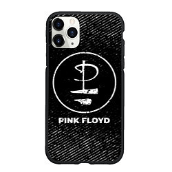 Чехол iPhone 11 Pro матовый Pink Floyd с потертостями на темном фоне, цвет: 3D-черный