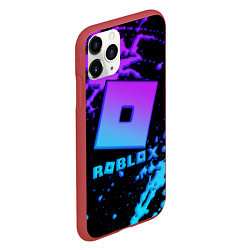 Чехол iPhone 11 Pro матовый Roblox logo neon gradient, цвет: 3D-красный — фото 2