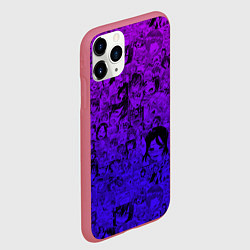 Чехол iPhone 11 Pro матовый Ахегао яркий градиент, цвет: 3D-малиновый — фото 2