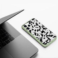 Чехол iPhone 11 Pro матовый Далматин - текстура, цвет: 3D-салатовый — фото 2