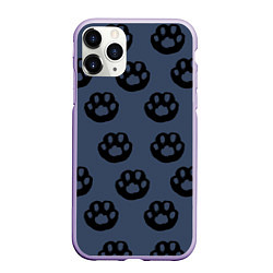 Чехол iPhone 11 Pro матовый Кошачьи лапки, цвет: 3D-светло-сиреневый