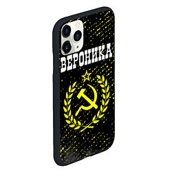 Чехол iPhone 11 Pro матовый Вероника и желтый символ СССР со звездой, цвет: 3D-черный — фото 2