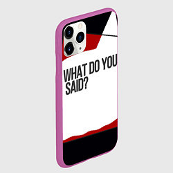 Чехол iPhone 11 Pro матовый Что ты сказал, цвет: 3D-фиолетовый — фото 2