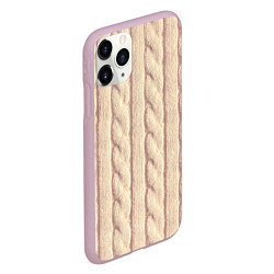 Чехол iPhone 11 Pro матовый Светлый вязаный свитер, цвет: 3D-розовый — фото 2