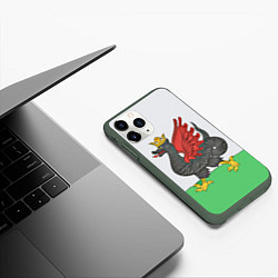 Чехол iPhone 11 Pro матовый Герб города Казань, цвет: 3D-темно-зеленый — фото 2