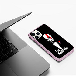 Чехол iPhone 11 Pro матовый God of war - Кратос отец войны, цвет: 3D-розовый — фото 2