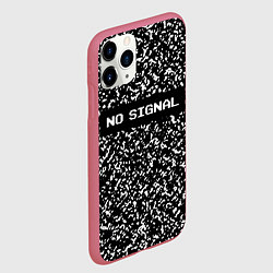 Чехол iPhone 11 Pro матовый Глитч - нет сигнала, цвет: 3D-малиновый — фото 2