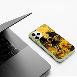 Чехол iPhone 11 Pro матовый Rusty radiation, цвет: 3D-салатовый — фото 2
