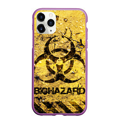 Чехол iPhone 11 Pro матовый Danger biohazard, цвет: 3D-фиолетовый