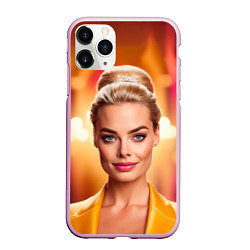 Чехол iPhone 11 Pro матовый Нейросеть - Барби Марго Робби, цвет: 3D-розовый