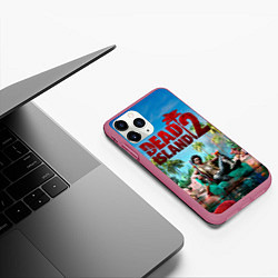 Чехол iPhone 11 Pro матовый Dead island two, цвет: 3D-малиновый — фото 2