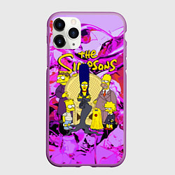 Чехол iPhone 11 Pro матовый The flighty Simpsons family