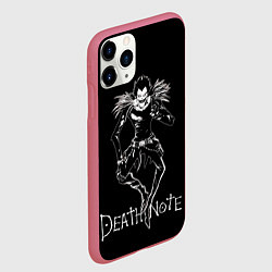 Чехол iPhone 11 Pro матовый Рюк тетрадь смерти, цвет: 3D-малиновый — фото 2