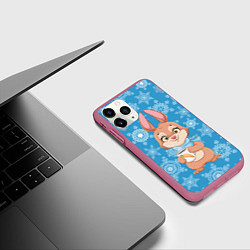 Чехол iPhone 11 Pro матовый Морковный кофе, цвет: 3D-малиновый — фото 2
