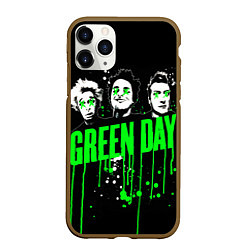 Чехол iPhone 11 Pro матовый Green day paint