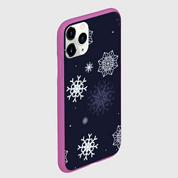 Чехол iPhone 11 Pro матовый Снежная ночь, цвет: 3D-фиолетовый — фото 2