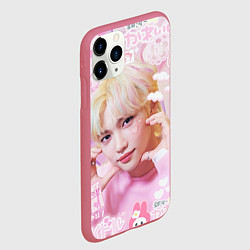 Чехол iPhone 11 Pro матовый Felix anime, цвет: 3D-малиновый — фото 2