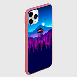 Чехол iPhone 11 Pro матовый Firewatch, цвет: 3D-малиновый — фото 2