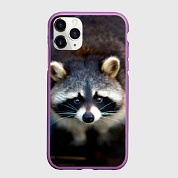 Чехол iPhone 11 Pro матовый Застенчивый енот