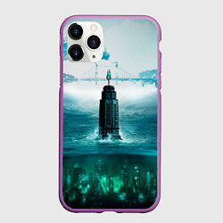Чехол iPhone 11 Pro матовый Биошoк, цвет: 3D-фиолетовый