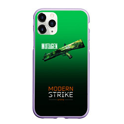 Чехол iPhone 11 Pro матовый Mutagen - Modern strike online, цвет: 3D-светло-сиреневый