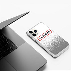 Чехол iPhone 11 Pro матовый Татьяна - в красной рамке на светлом, цвет: 3D-белый — фото 2