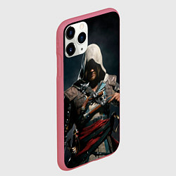 Чехол iPhone 11 Pro матовый Assassins Creed 4, цвет: 3D-малиновый — фото 2