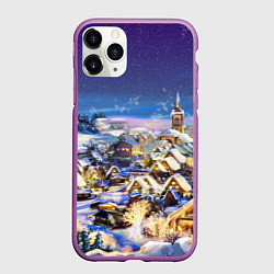 Чехол iPhone 11 Pro матовый Рождественская деревня
