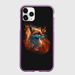 Чехол iPhone 11 Pro матовый Огненная лиса