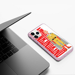 Чехол iPhone 11 Pro матовый Onepunchman, цвет: 3D-розовый — фото 2